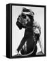 War Dog Poses Wearing Overseas Cap-Bettmann-Framed Stretched Canvas