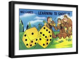 War Games, Learning How to Shoot Craps-Lantern Press-Framed Art Print