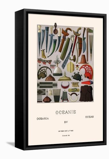 War Gear of Oceania-Racinet-Framed Stretched Canvas