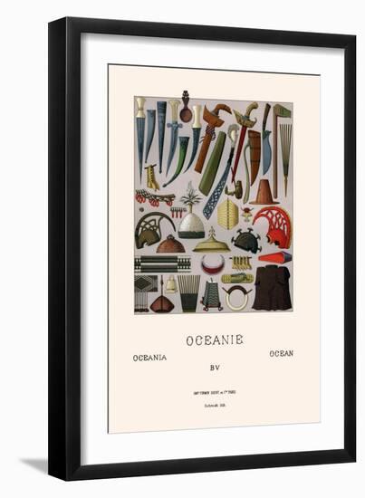 War Gear of Oceania-Racinet-Framed Art Print