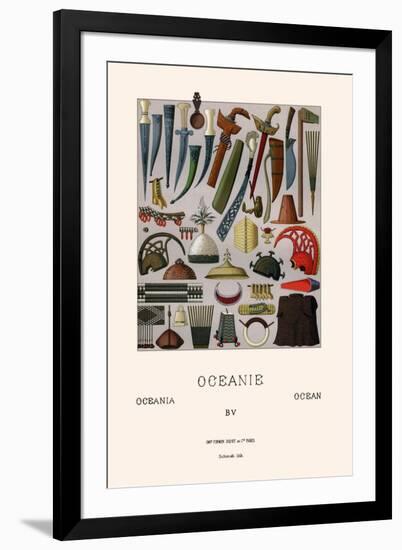 War Gear of Oceania-Racinet-Framed Art Print
