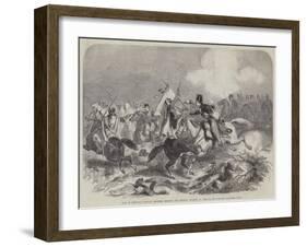 War in Morocco, Conflict Between Moorish and Spanish Cavalry on the 1 January-null-Framed Giclee Print