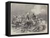 War in Morocco, Conflict Between Moorish and Spanish Cavalry on the 1 January-null-Framed Stretched Canvas