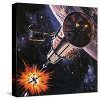 War in Outer Space, as Envisaged in 1977-Gerry Wood-Stretched Canvas