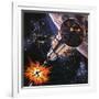 War in Outer Space, as Envisaged in 1977-Gerry Wood-Framed Giclee Print