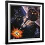 War in Outer Space, as Envisaged in 1977-Gerry Wood-Framed Giclee Print