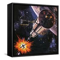 War in Outer Space, as Envisaged in 1977-Gerry Wood-Framed Stretched Canvas