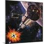 War in Outer Space, as Envisaged in 1977-Gerry Wood-Mounted Giclee Print