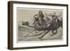 War in the Desert, a Running Fight-Richard Caton Woodville II-Framed Giclee Print