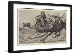 War in the Desert, a Running Fight-Richard Caton Woodville II-Framed Giclee Print