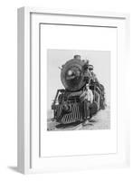 War Information Photographer Jack Delano and Train-Jack Delano-Framed Art Print