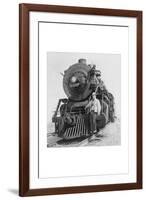 War Information Photographer Jack Delano and Train-Jack Delano-Framed Art Print