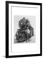 War Information Photographer Jack Delano and Train-Jack Delano-Framed Art Print