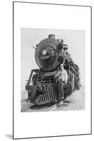 War Information Photographer Jack Delano and Train-Jack Delano-Mounted Art Print