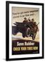 War Information poster, Save Rubber, National Museum of American History, Archives Center-null-Framed Art Print