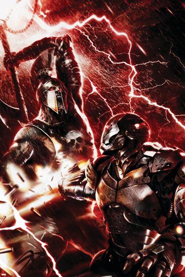 War Machine No.3 Cover: War Machine and Ares-Francesco Mattina-Lamina Framed Poster