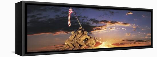 War Memorial at Sunrise, Iwo Jima Memorial, Rosslyn, Arlington, Arlington County, Virginia, USA-null-Framed Stretched Canvas