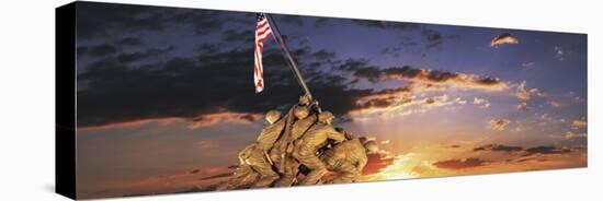 War Memorial at Sunrise, Iwo Jima Memorial, Rosslyn, Arlington, Arlington County, Virginia, USA-null-Stretched Canvas