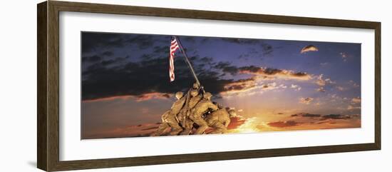 War Memorial at Sunrise, Iwo Jima Memorial, Rosslyn, Arlington, Arlington County, Virginia, USA-null-Framed Photographic Print