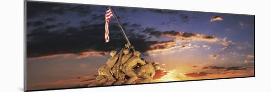 War Memorial at Sunrise, Iwo Jima Memorial, Rosslyn, Arlington, Arlington County, Virginia, USA-null-Mounted Photographic Print