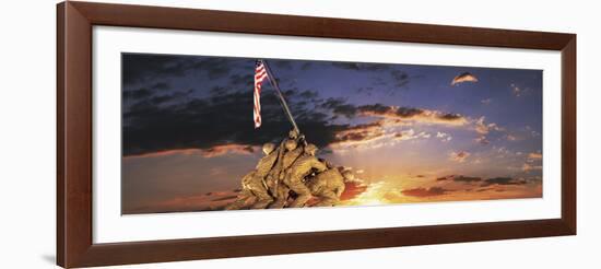 War Memorial at Sunrise, Iwo Jima Memorial, Rosslyn, Arlington, Arlington County, Virginia, USA-null-Framed Photographic Print