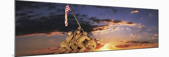 War Memorial at Sunrise, Iwo Jima Memorial, Rosslyn, Arlington, Arlington County, Virginia, USA-null-Mounted Photographic Print