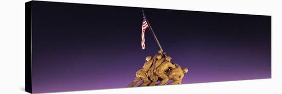 War Memorial at Twilight, Iwo Jima Memorial, Rosslyn, Arlington, Arlington County, Virginia, USA-null-Stretched Canvas