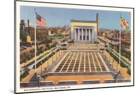 War Memorial, Baltimore-null-Mounted Premium Giclee Print