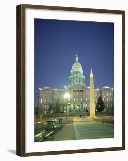 War Memorial, in Front of the State Capitol, 1886-1908, Denver-Christopher Rennie-Framed Photographic Print