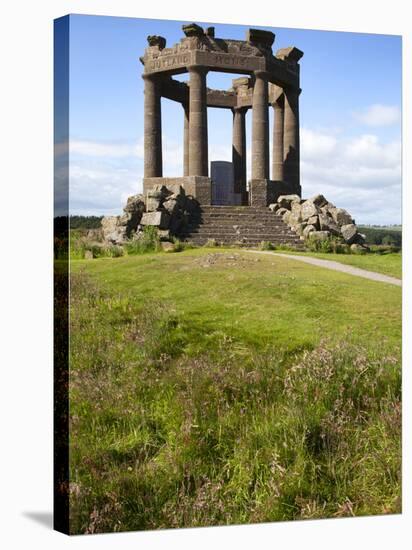 War Memorial on the Clifftop Above Stonehaven, Aberdeenshire, Scotland, United Kingdom, Europe-Mark Sunderland-Stretched Canvas