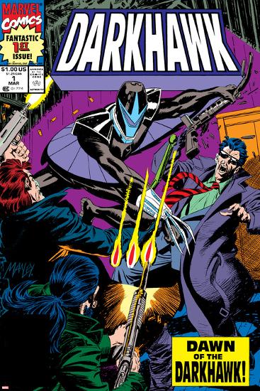 War Of Kings: Darkhawk No.1 Cover: Darkhawk-Mike Manley-Lamina Framed Poster