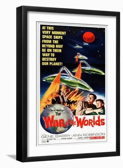 War of the Worlds, Bottom From Left: Gene Barry, Ann Robinson, 1953-null-Framed Art Print