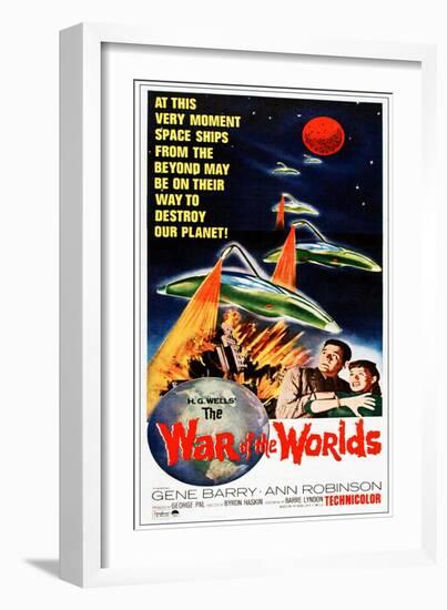 War of the Worlds, Bottom From Left: Gene Barry, Ann Robinson, 1953-null-Framed Art Print