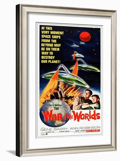 War of the Worlds, Bottom From Left: Gene Barry, Ann Robinson, 1953-null-Framed Art Print