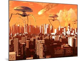 War of the Worlds-Stocktrek Images-Mounted Photographic Print
