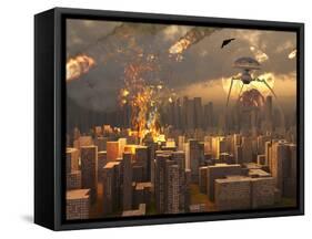 War of the Worlds-Stocktrek Images-Framed Stretched Canvas
