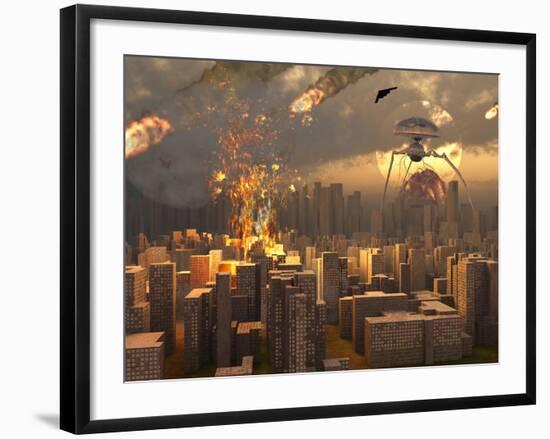 War of the Worlds-Stocktrek Images-Framed Photographic Print