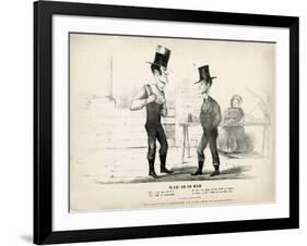 War! or No War: Ike! Say the 49th and Let's Settle it Amercably...No Sir...., 1846-null-Framed Giclee Print