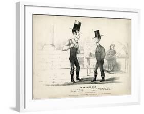 War! or No War: Ike! Say the 49th and Let's Settle it Amercably...No Sir...., 1846-null-Framed Giclee Print