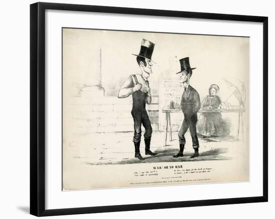 War! or No War: Ike! Say the 49th and Let's Settle it Amercably...No Sir...., 1846-null-Framed Giclee Print