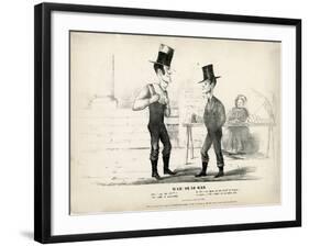 War! or No War: Ike! Say the 49th and Let's Settle it Amercably...No Sir...., 1846-null-Framed Giclee Print