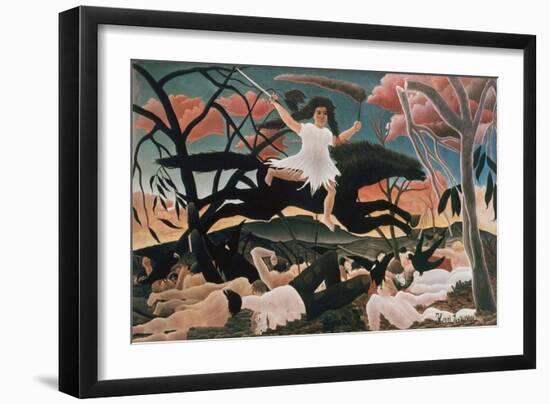 War or Ride of Discord (La Guerre ou la chevauchee de la discorde)-Henri Rousseau-Framed Giclee Print