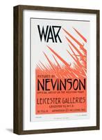 War Pictures by Nevinson, Official Artist on the Western Front, Poster for an Exhibition-Christopher Richard Wynne Nevinson-Framed Giclee Print