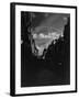 War Plane Contrails in the London Sky-null-Framed Premium Photographic Print