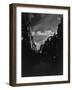 War Plane Contrails in the London Sky-null-Framed Photographic Print