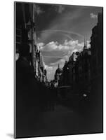 War Plane Contrails in the London Sky-null-Mounted Photographic Print