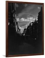 War Plane Contrails in the London Sky-null-Framed Photographic Print