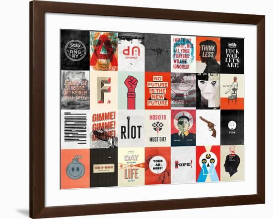 War Religion Government-Hannes Beer-Framed Art Print