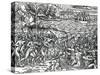 War Scene, Brazil from 'Singularities of France Antarctique', by Andre De Thevet, 1558-null-Stretched Canvas