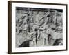 War Scene with Elephants, Detail from Relief on Arch of Galerius, Ca 297-null-Framed Giclee Print